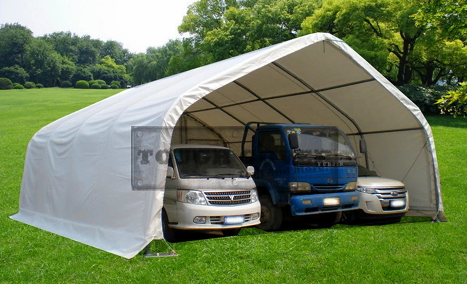 fabric covered portable shelter