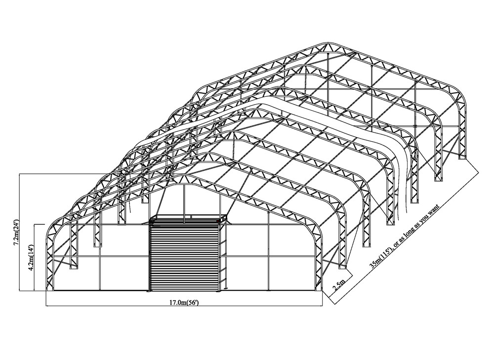 sketch of TC56115 big storage tent